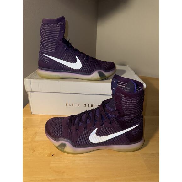 Kobe X ELITE GRND Purple/RFLCT Slvr-prsn VLT Size 10.5